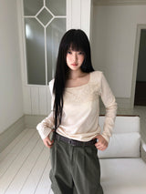 Ea Lace Long Sleeve T-Shirt