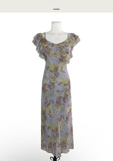 lailia off-floral pin frill long ops