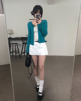 [ベルトセット] リコミニスカートパンツ (3colors)