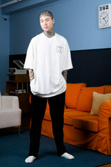 FAITH FADE Absence of Happiness - Identity Crisis Wide Oversized Tee (White)
