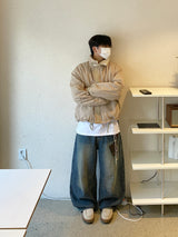 Buzz High Neck Wool Sheepskin Jacket (2color)