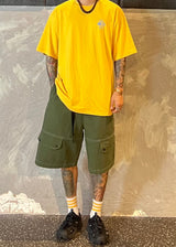 Bermuda shorts with local embroidered belt 3COLOR