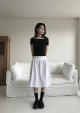 BOAT NECK OFF TEE