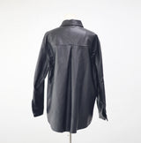 (Unisex) UP Overfit Leather Jacket