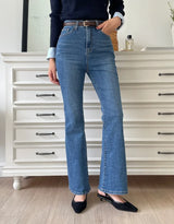 Panyu Hidden Banding Semi-Bootcut Denim Pants