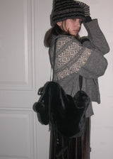 Soft Fur Backpack_Black
