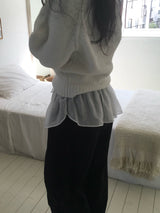 シースルーレイヤリングスカート
