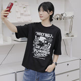 ヴィンテージコラージュオーバーフィット半袖Tシャツ_BLACK