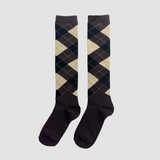 Argyle check pattern knee socks(3color)