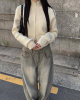 グレービンテージデニムパンツ