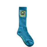 Neon Alien Crew Socks Blue