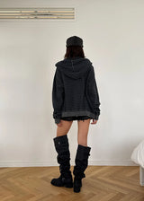 STRIPE WASHING HOOD ZIP-UP (2color)