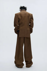 Vintage Stripe Wool Trousers
