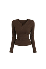 [Best!] Button ribbed t-shirt