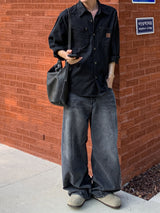 MR Dat long wide Denim