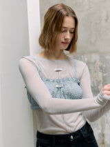 FRILL BUSTIER TOP BLUE