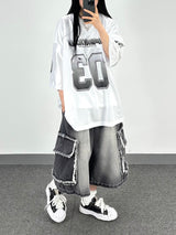 cut-off big pocket shorts