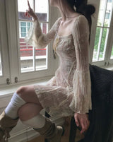 [ nude base ] nostalgia lace antique dress
