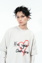 IKUTO X BLACKBLOND ダメージTシャツ  -  ホワイト