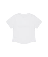ドット ベーシック ロゴ ラウンド クロップ Tシャツ_ホワイト