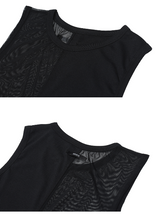 [mnem] multi layered sleeveless (black)