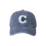 Flower C Washing Ball Cap (Navy)