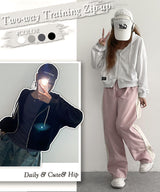 Early Patch Semi-Cropped Hooded Zip-Up