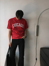 [A-T0114] シカゴクロップ半袖Tシャツ (4色)