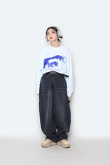 カーペンターオーバーデニムパンツ
