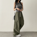 Roa Baslock Nylon Cargo Wide Pants