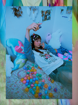 キャットニップハイロングTシャツ blue