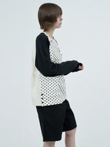 patched raglen t-shirts / white