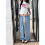 [Unisex] リネンストライプバンディングパンツ(2color)
