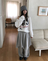 Benki Vintage One-Shoulder Sweatshirt