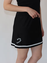 ハーフハートデニムスカート (black)