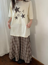 [unisex] Yuuji Star Printing Dot Short Sleeve Tee