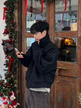 Aki Wool Collar Warmer Winter Blouson (2 Colors)