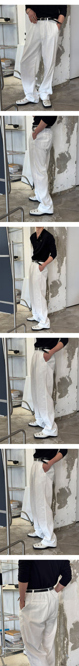 [S/S] Linen half banding pants(2color)