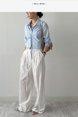 Yvon Nylon Strap Wide Slacks