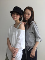アーバン ストライプ ミニ ドレス (2color)