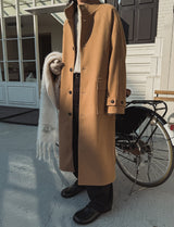 Kuma high neck maxi coat