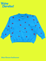 [SALE] blue flower knitwear