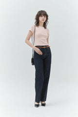KIRSH PLAIN SLIM FIT STRIPE T-SHIRT - PINK