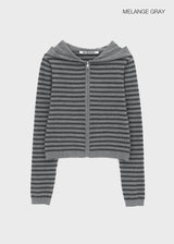 [MADE] Ripol Stripe Knit Hood Zip-Up (Set Available)