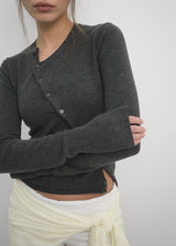 [MADE] Pochiming Diagonal Knit Cardigan