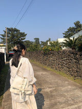 Ruffle envelope bag_ivory
