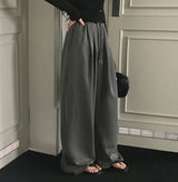 [MADE] Square wide rubber waist long pants
