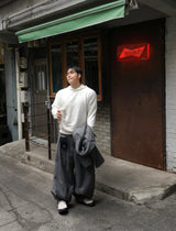 No.1582 wool 70 セットダートワイドスラックス (3color)