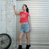 Number Stretch Tee red