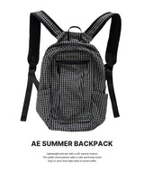 AE ナイロンストリングステュデントカラーバックパックハイキングラージバックパック 3 カラーズ